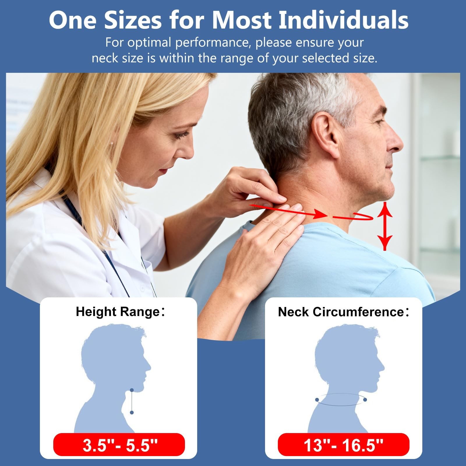 Cervical Traction Device, Neck Stretcher Cervical Traction, Adjustable Neck B…