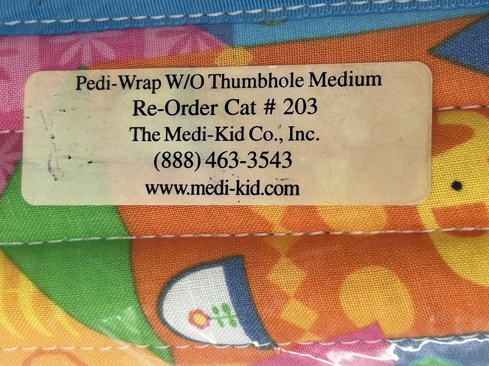 Medi-Kid Pedi-Wrap Without Thumb Hole Pair Left Right Colorful Medium NIP F21