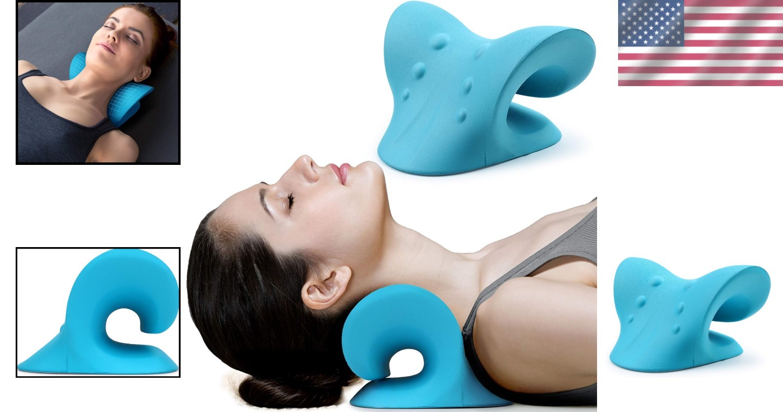 Ergonomic Neck and Shoulder Relaxer – Cervical Traction Device for Pain Relief
