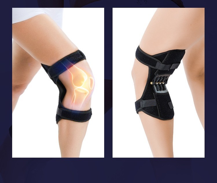 2 Pcs Joint Support Brace Knee Pads Booster Lift Squat Sports Power Spring Force