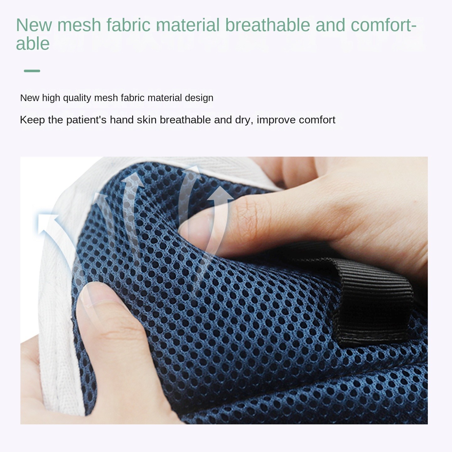 Restraint Gloves Zipper opening Mesh Breathable Anti-scratch Anti-extubation