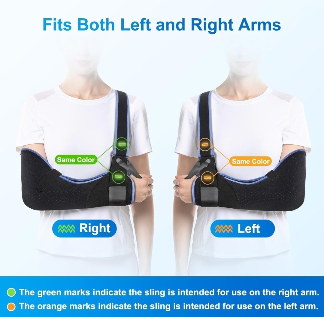Velpeau Arm Sling Shoulder Immobilizer for Left or Right Arm – Men Or Women
