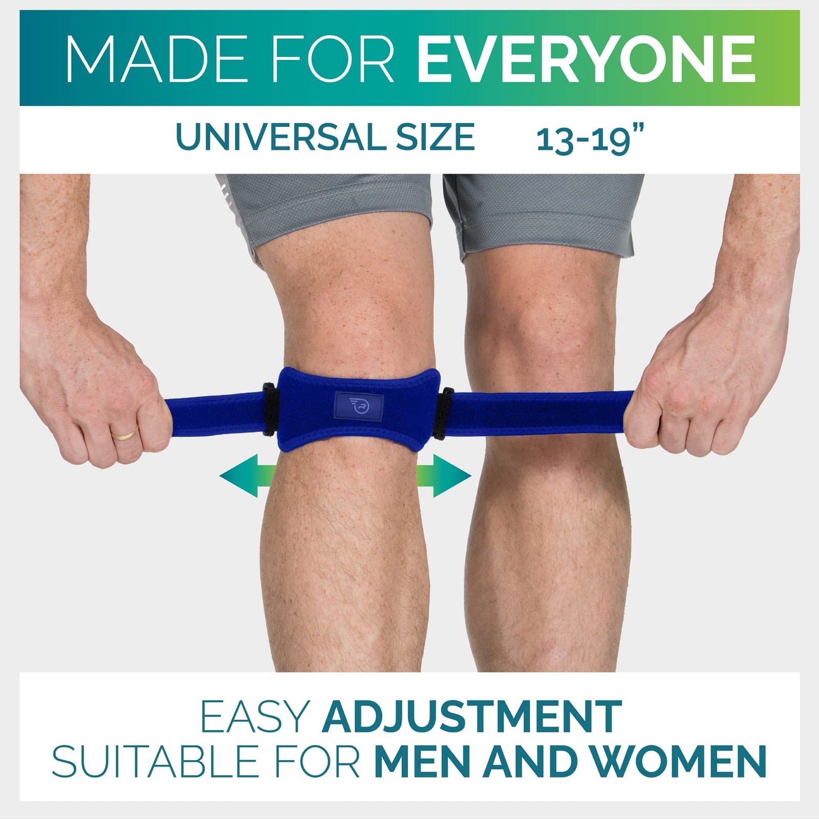 Run Forever Sports Patella Strap Knee Brace Support for Arthritis, ACL, Runni…