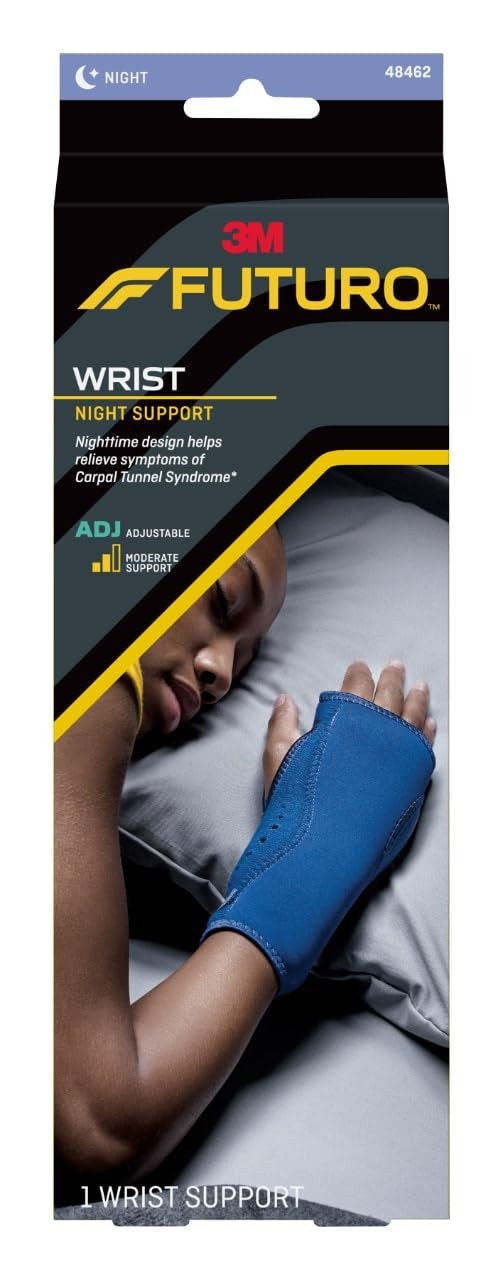 Futuro Night Wrist Sleep Support Brace, Adjustable Nighttime Splint for Carpa…