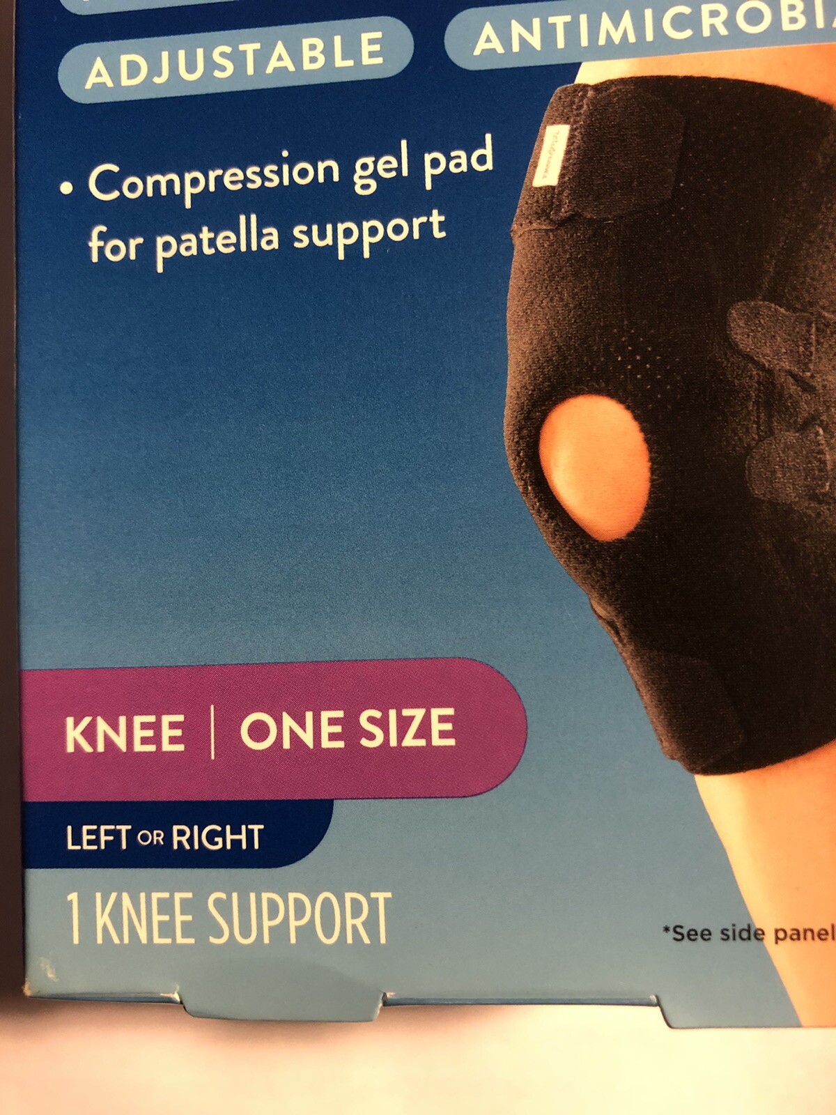 Walgreens ~Knee Support w/ Comfort Straps ~Adjustable ~1 Size~Fits Left Or Right