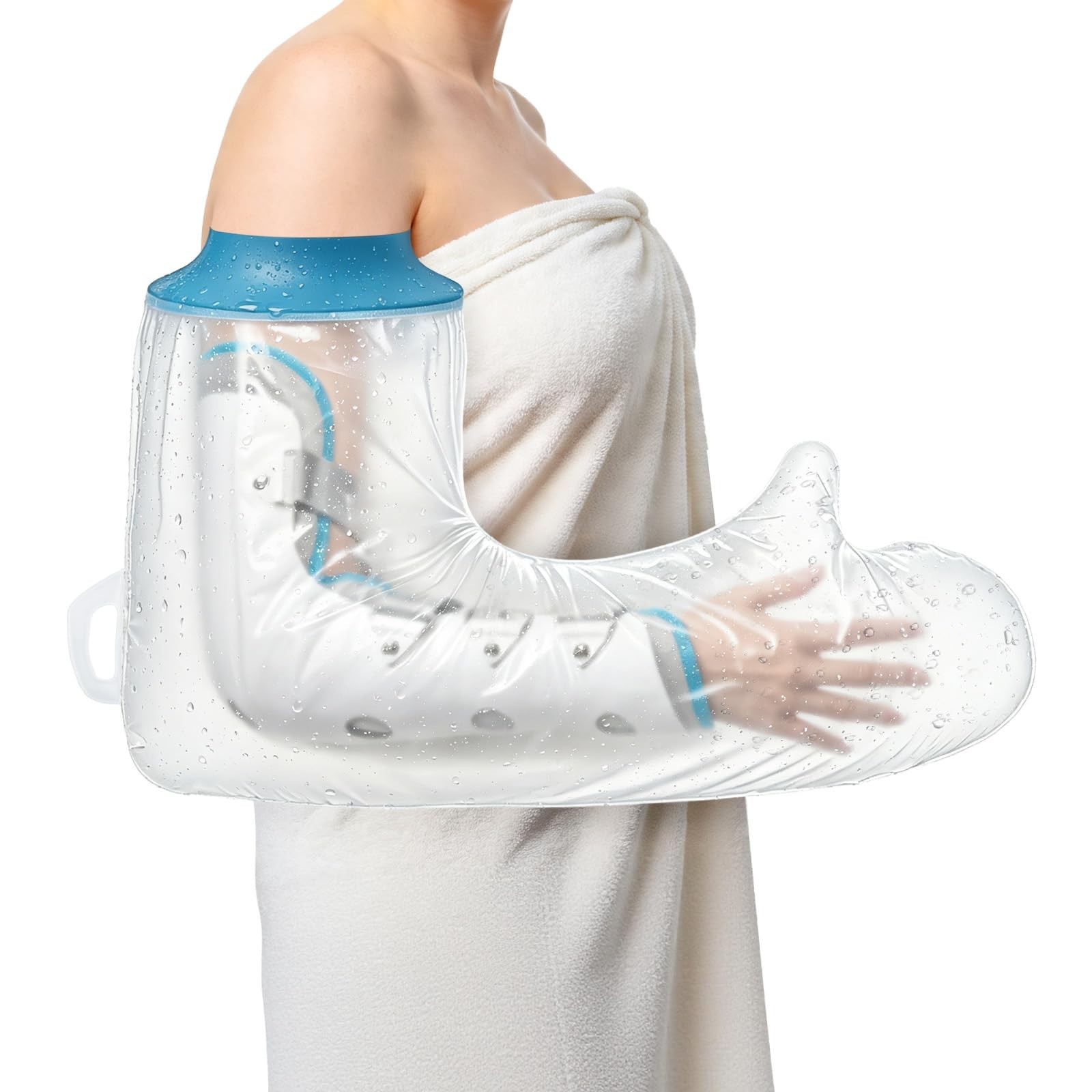 Waterproof Arm Cast Cover – Reusable Watertight Sleeve for Surgery Recovery, Com