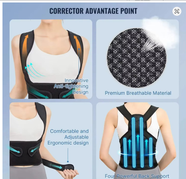 Back Brace Posture Corrector Women Men Shoulder Straightener Adjustable Support
