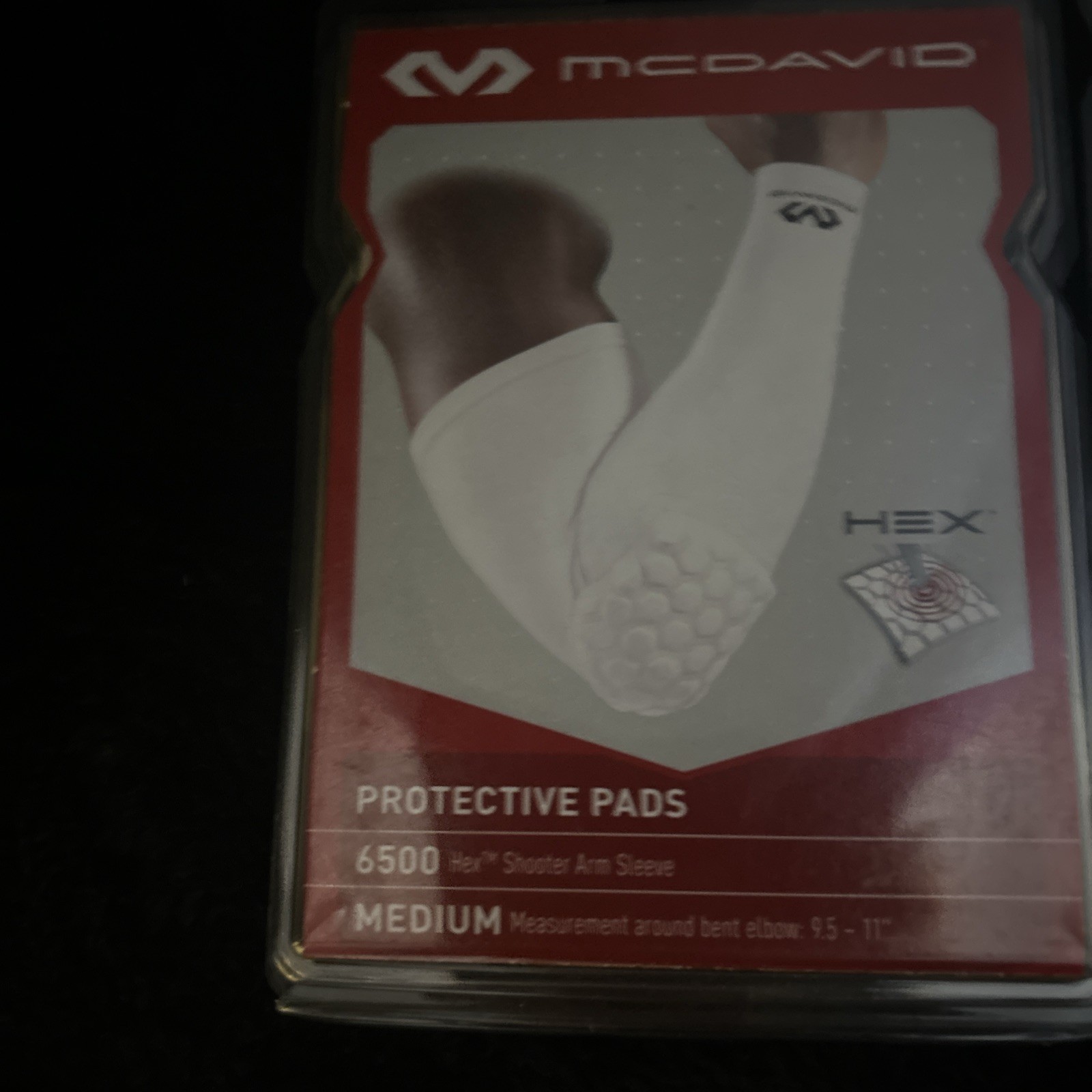 McDavid Adult HEX Protective Shooter Arm Sleeve – White Size Medium NEW Set Of 2