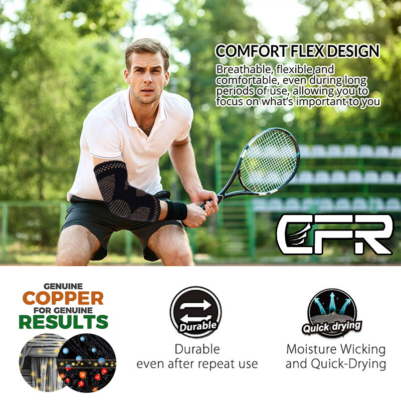 Copper Elbow Brace Support Compression Sleeve Arthritis Tendonitis Joint Pain US