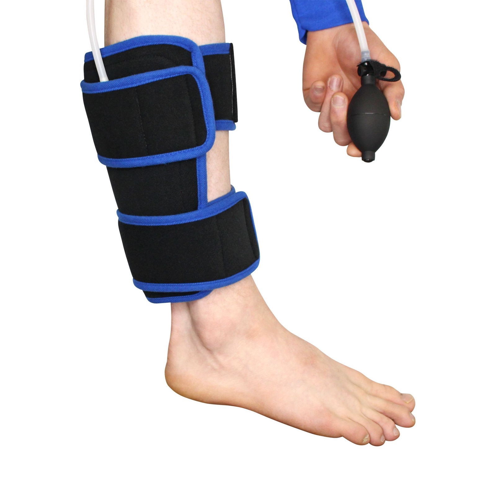 Cryotherapy Air Pump Calf Wrap with Adjustable Compression & Ice Pack for Thigh