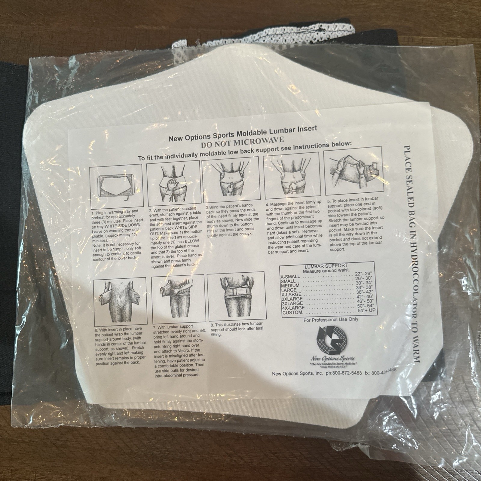 Lumbosacral Support w/ Thermoplastic Insert Size 6XL –12” Wide Latex-Free Belt
