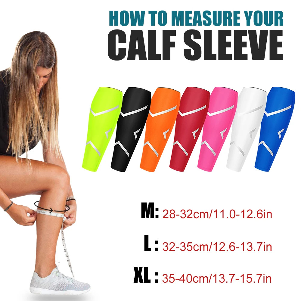 1Pcs Sport Compression Calf Sleeves Leg Sock Runners Shin Splint Varicose Vein C