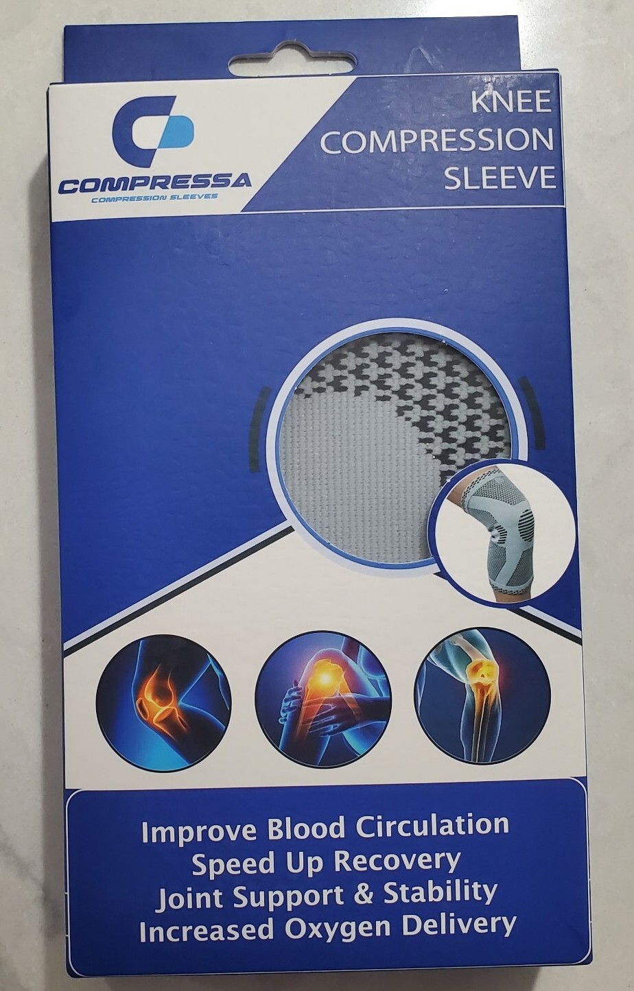 Compressa Knee Compression Sleeve For Women & Men, Knee Braces for Knee Pain