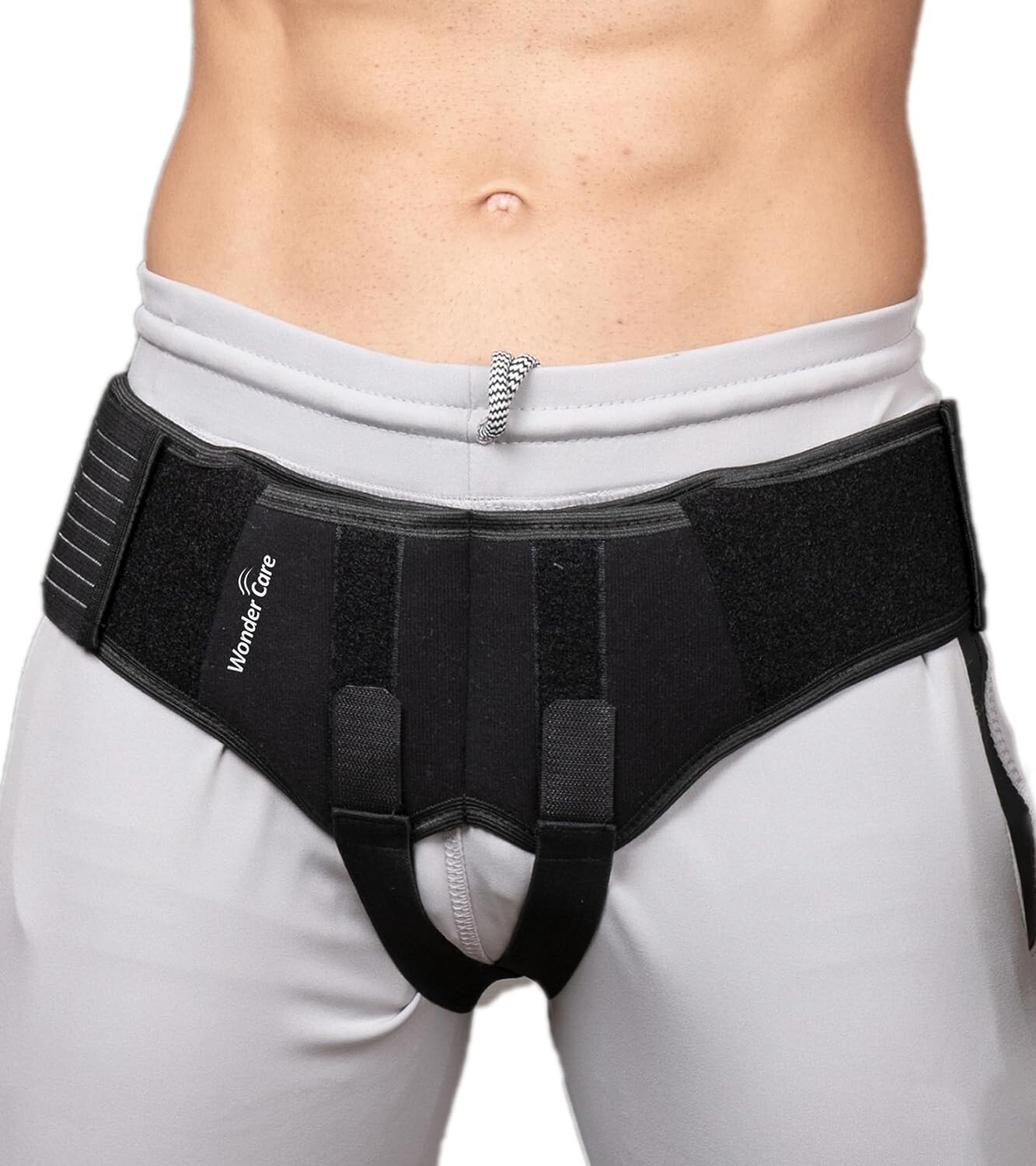 Inguinal Hernia Support Belt Men Double Groin Hernia Pain Relief Truss (Pads)