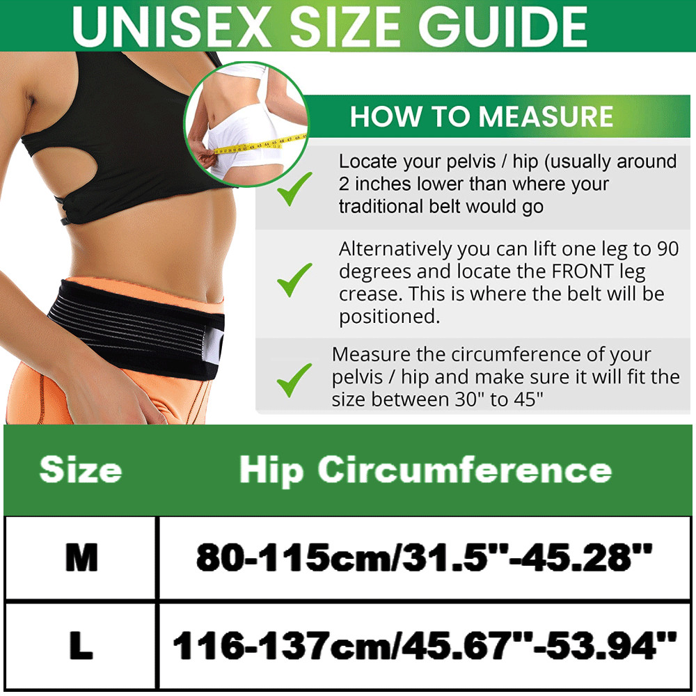 Back Support Lower Back Brace Pain Lumbar Support Sacroiliac Belt for Men Women