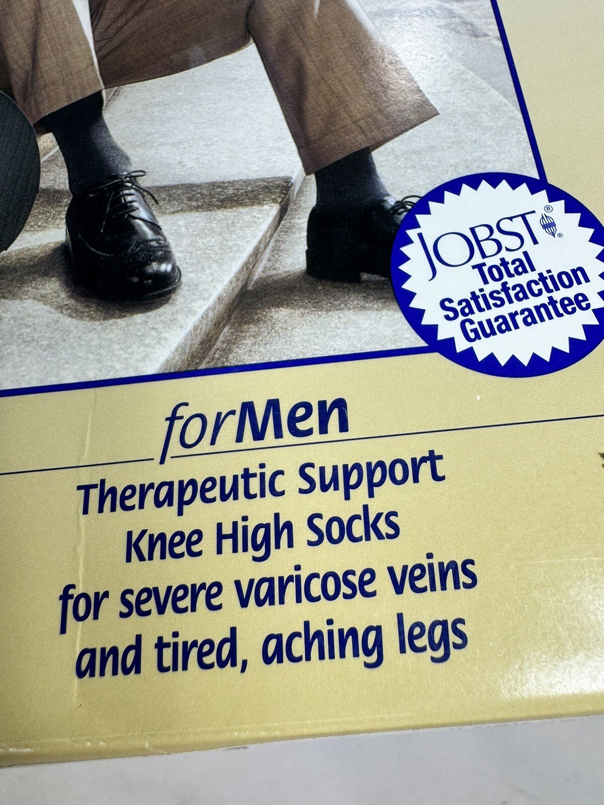 NEW Jobst Mens Brown S Thigh Hi Socks 30-40 mmHg Compression Stockings Hosiery