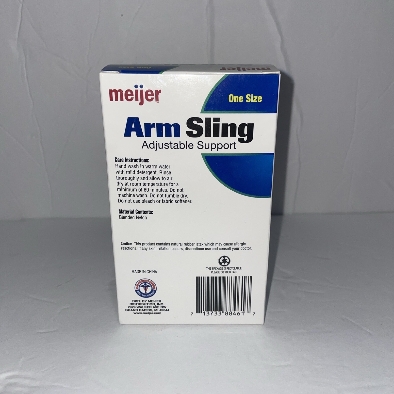 Meijer Arm Sling Adjustable Support Strap Medical Therapy One Size
