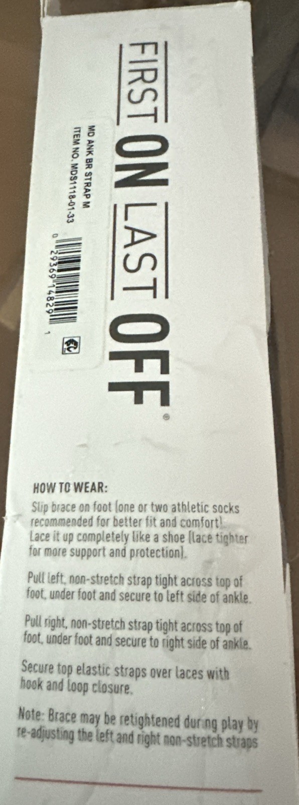 Mc David Sport Ankle Brace With Straps Size M
