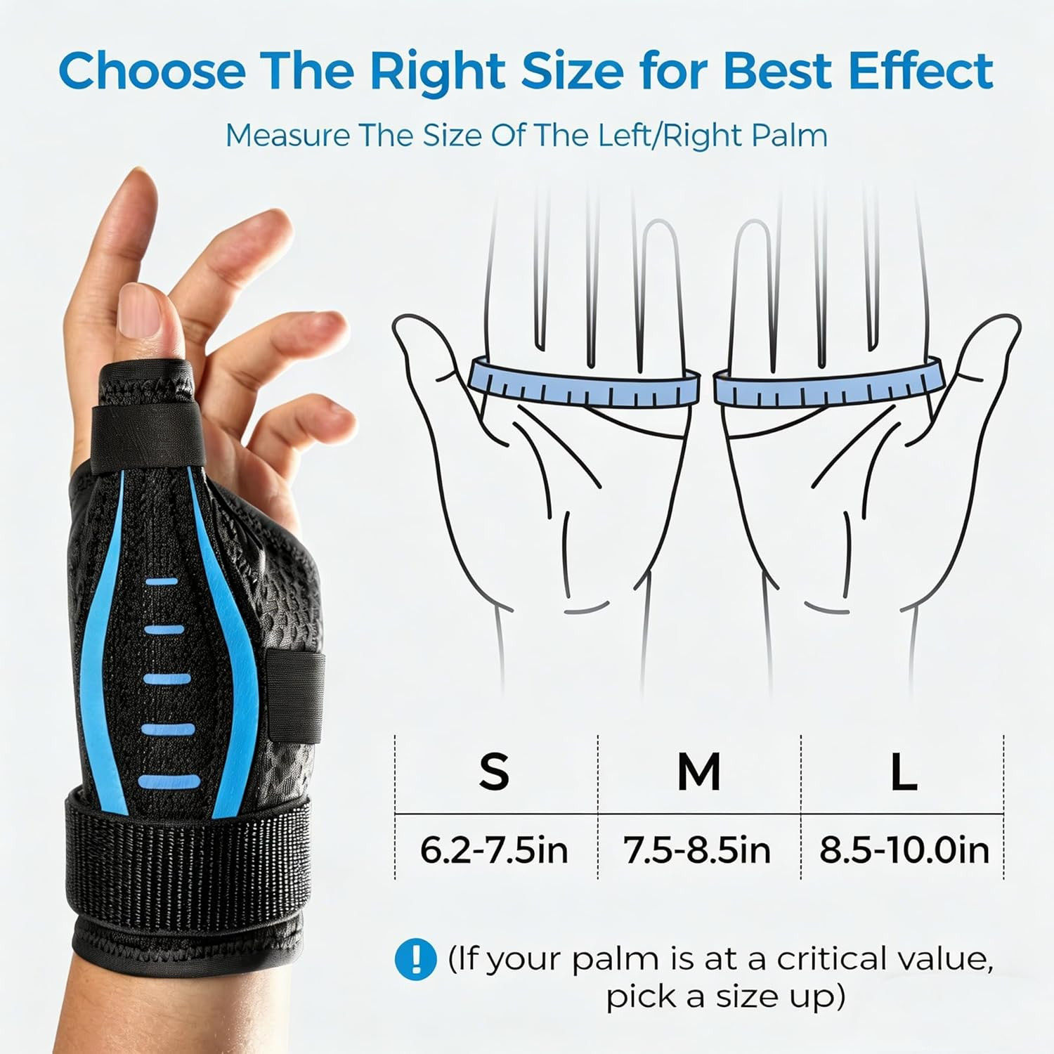 Thumb Brace Right/Left Hand, Thumb Spica Splint Hand Brace for Arthritis Pain…