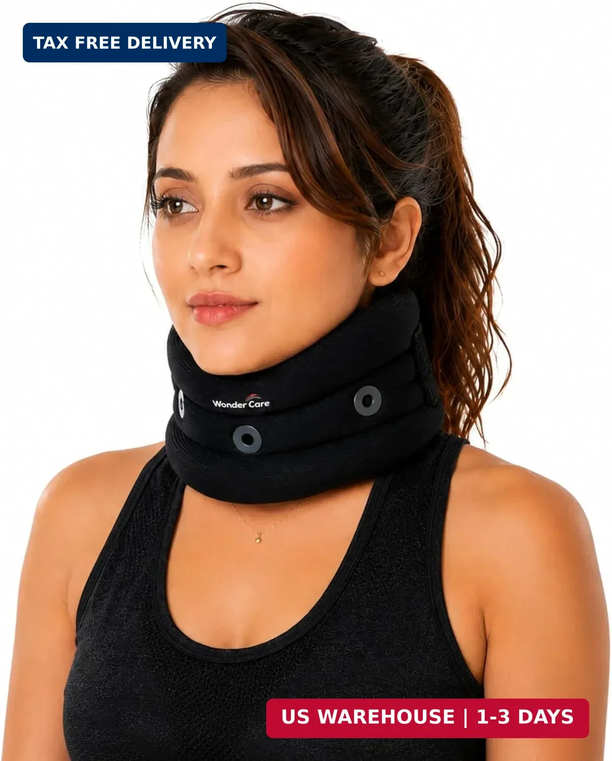 Wonder Care Neck Brace for Sleeping Cervical Collar Adjustable Neck Support Brac