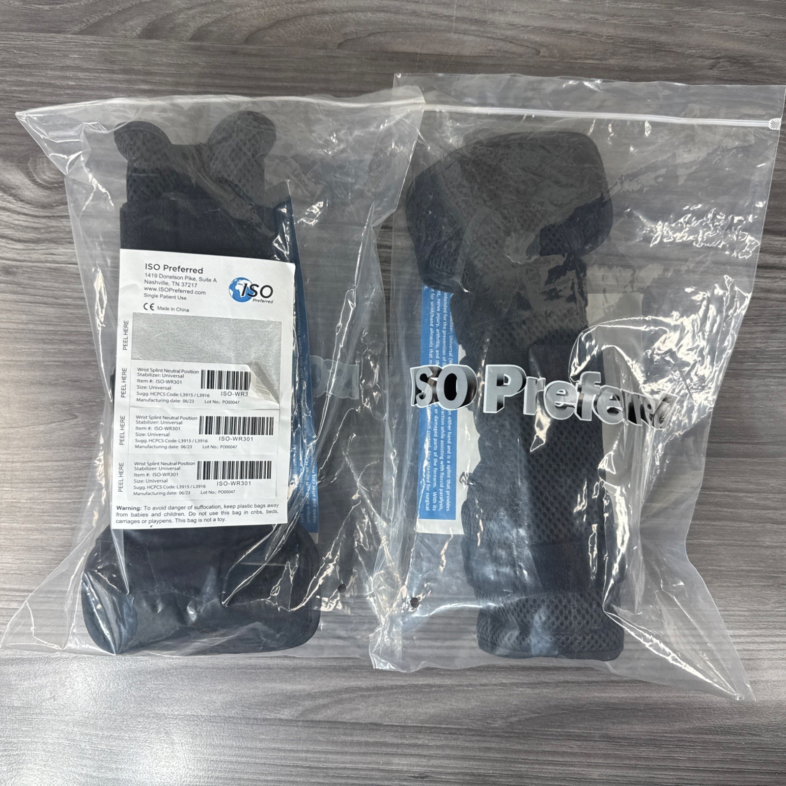 Lot Of 2 – ISO Preferred Wrist Neutral Position Stabilizer Universal BRACE WR301