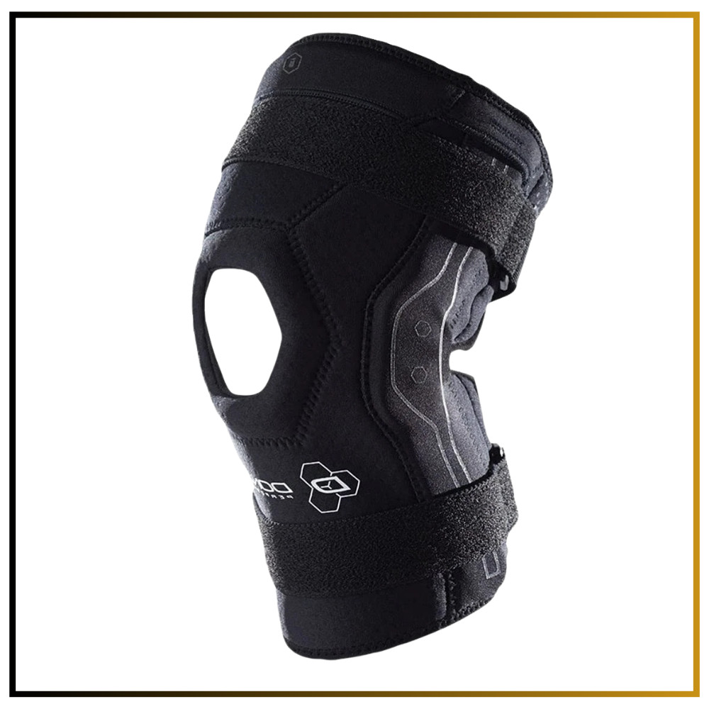 Bionic Hinged Knee Brace fits Sprains Meniscus & Hyperextension Black Medium