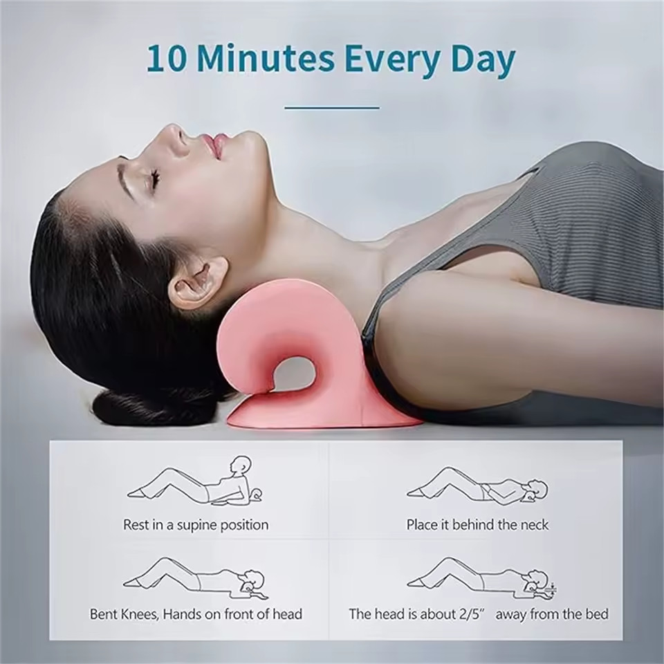 Neck Shoulder Relaxer Massage Rest Pillow Neck Stretcher Cervical Spine Health