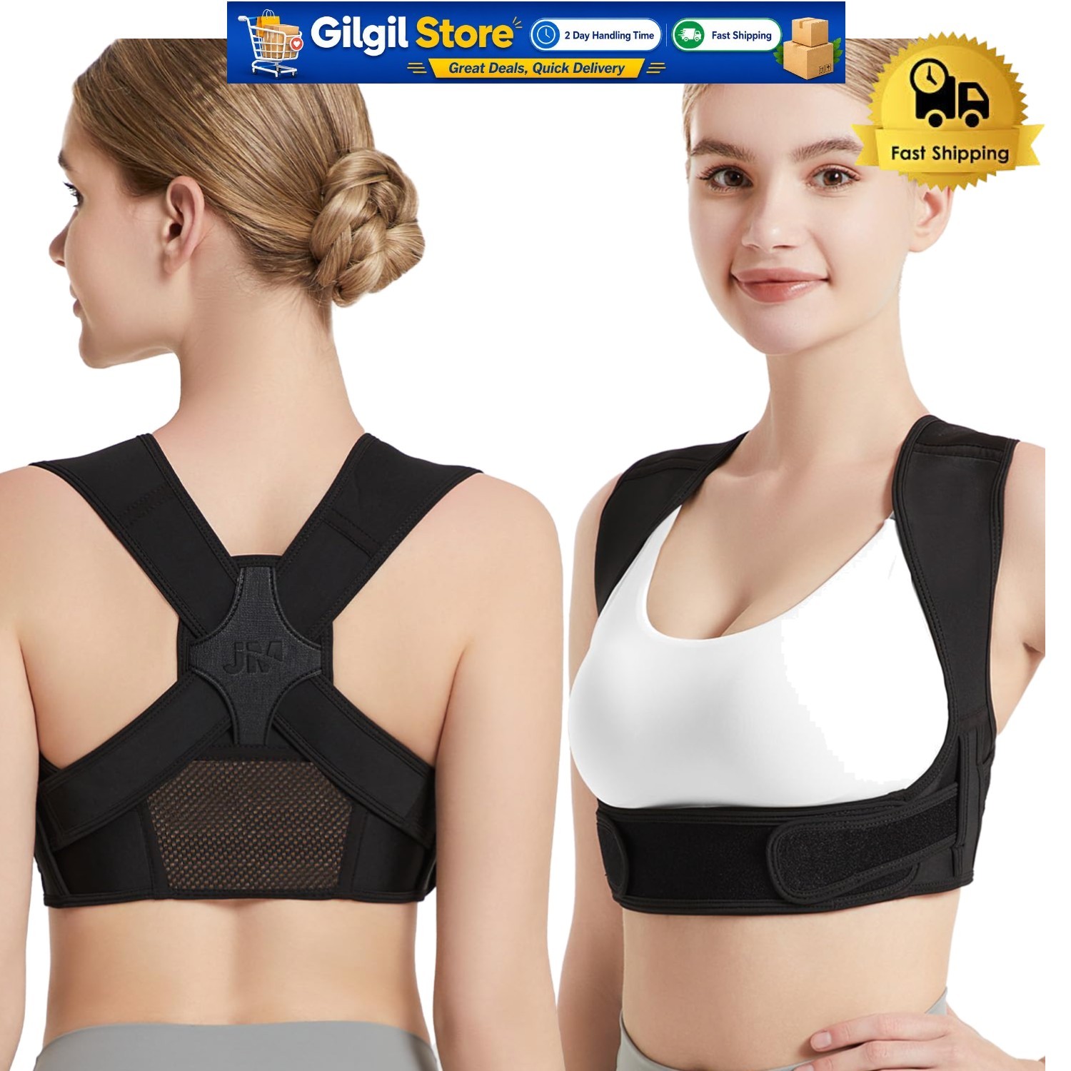 Adjustable Posture Corrector for Men and Women – Back Support Brace