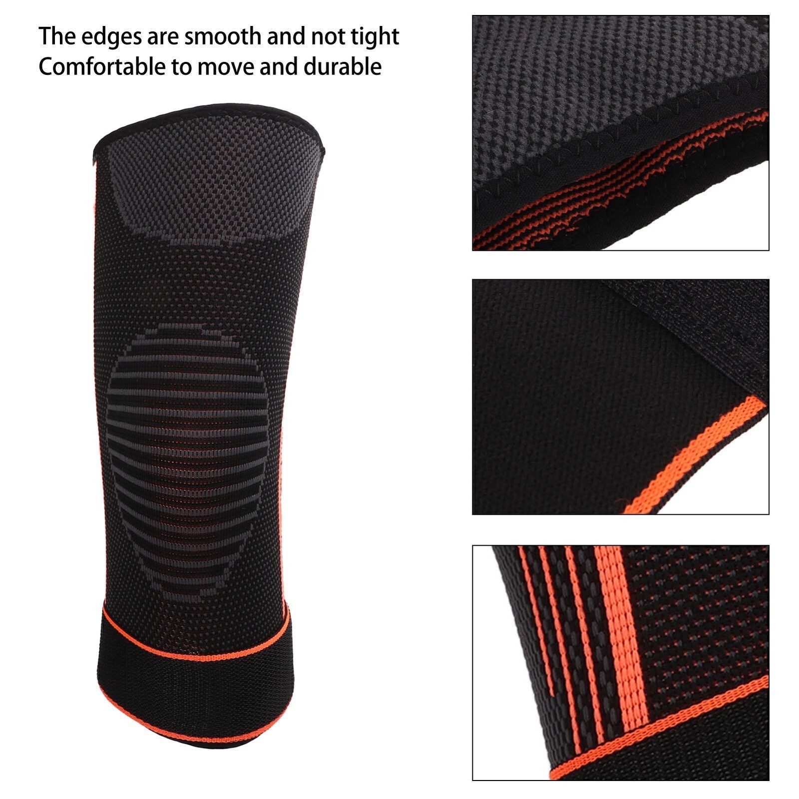Sports Elbow Guards Nylon Knit Soft Elbow Compression Sleeve with Strap for Bask