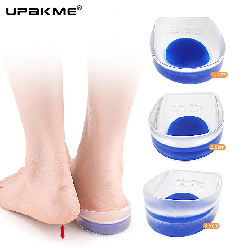 1Pair Gel Shoes Insole for Feet Silicone Invisible Height Increasing Insoles Non
