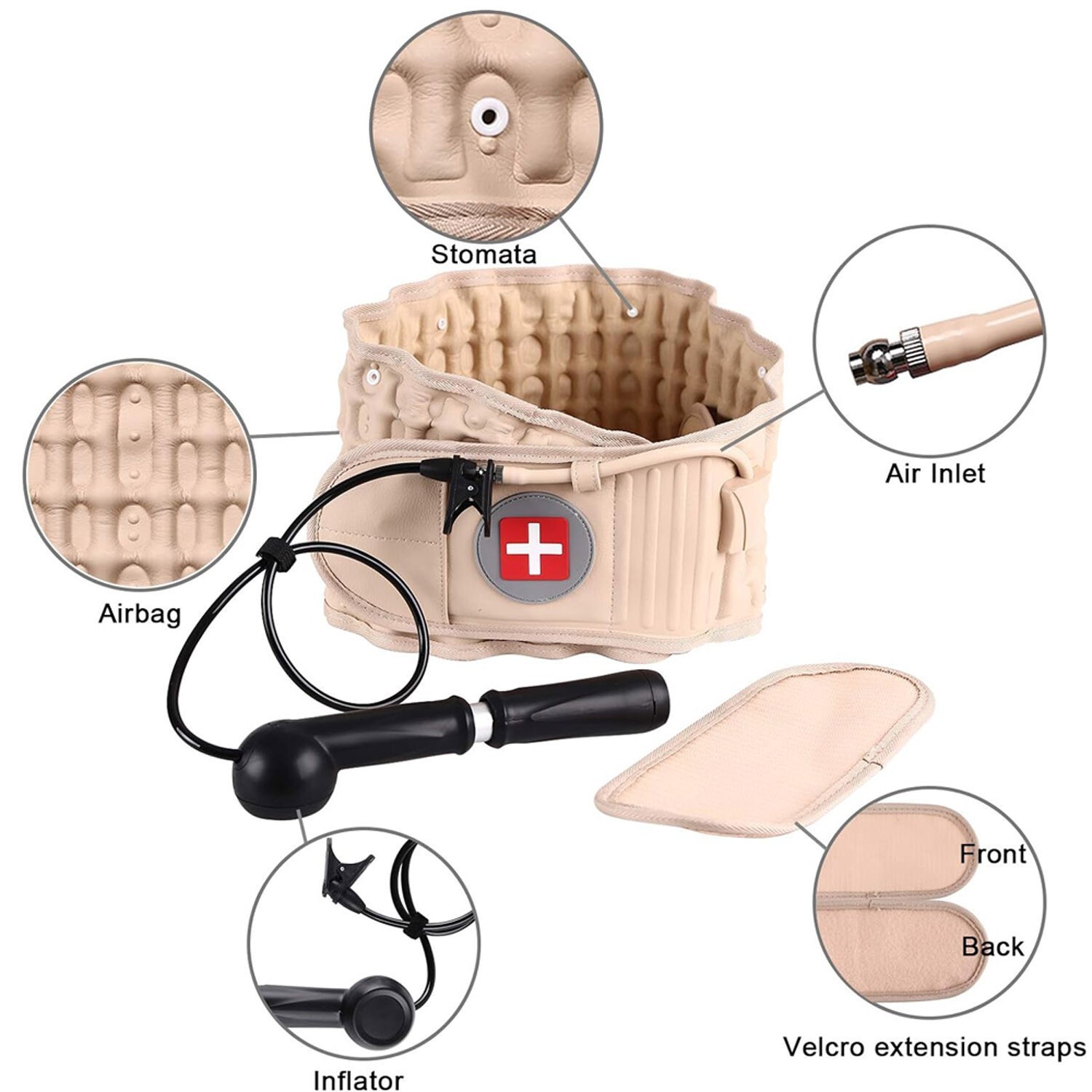 Decompression Lumbar Belt Waist Brace Spinal Lower Air Traction Back Pain Relief