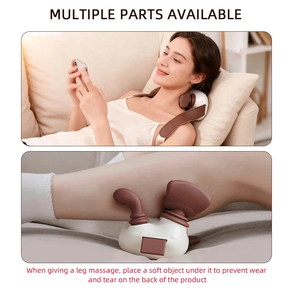Portable Heated Neck Massager – Deep Kneading Shiatsu for Shoulder & Upper Back