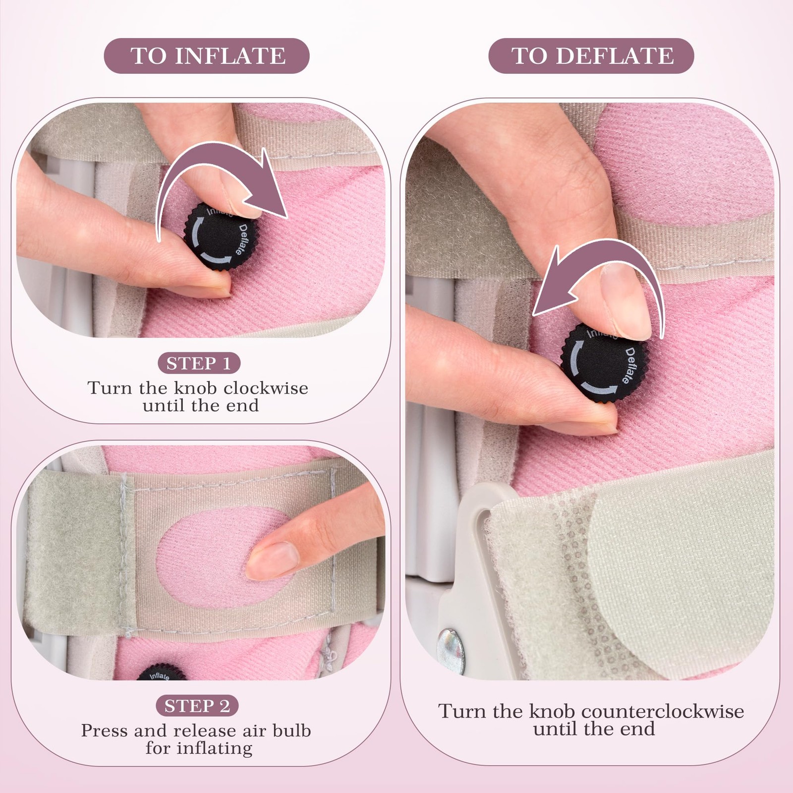 Walking Boot Liner , Single Piece, Original Inner with Adjustable Bladder, Br…