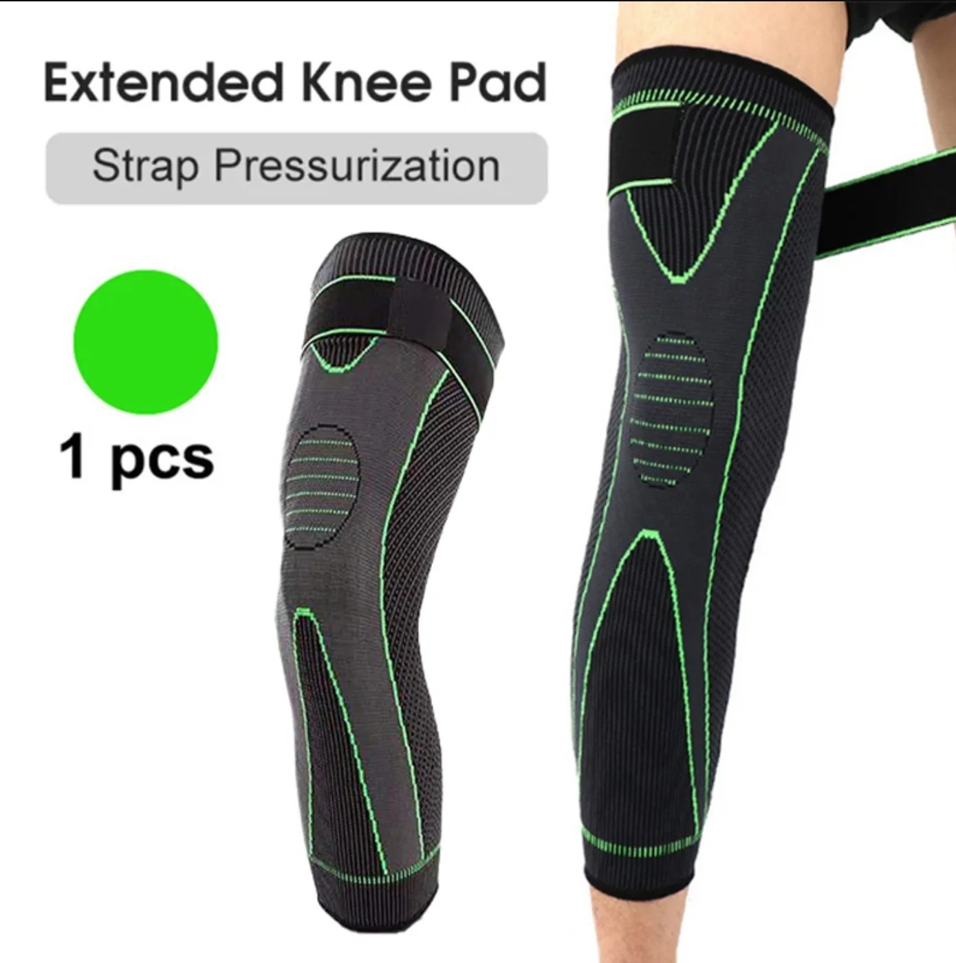 Elastic Knee Support Sleeve Non Slip Compression Sports Leg Protector 1 Piece