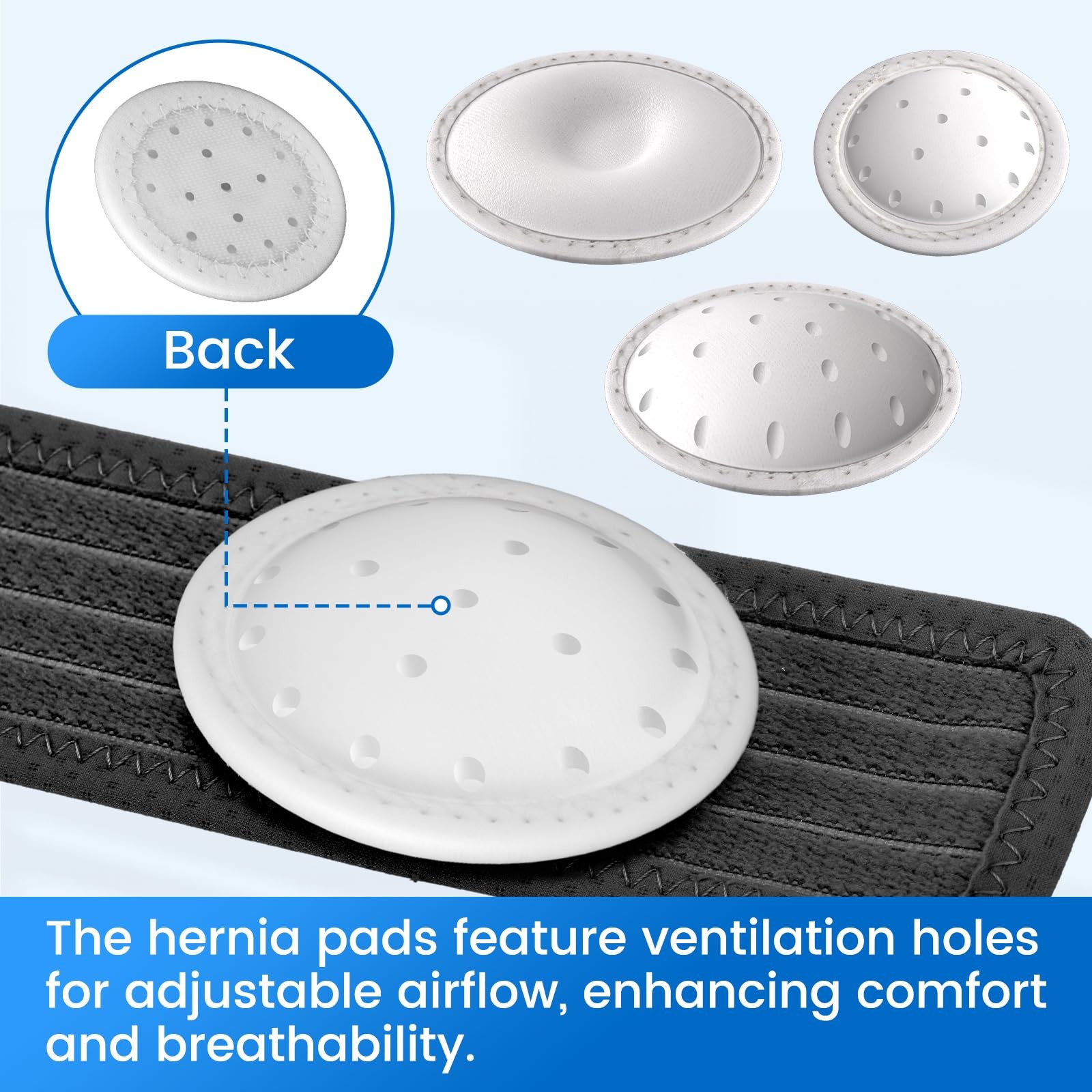 Velpeau Umbilical Hernia Belt Baby Newborn 3 Different Shaped Compression Pads