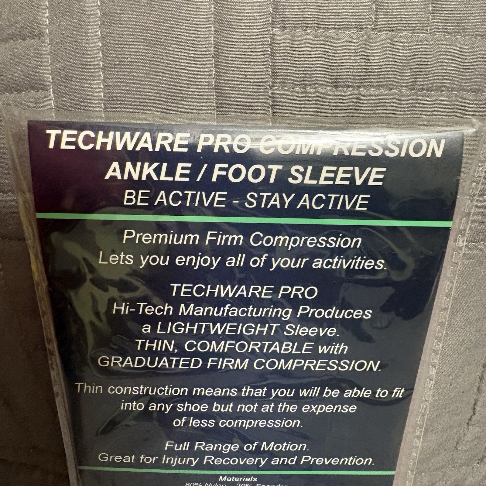 TechWare Pro Ankle Foot Brace Compression Sleeve Size S/M One Pair Bright Pink