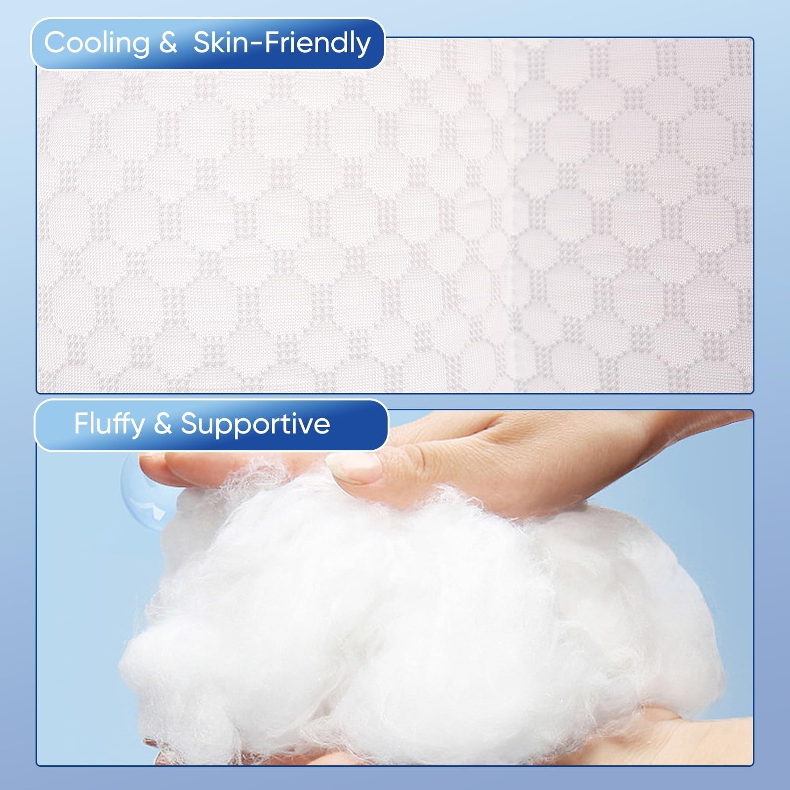 Cooling Knee Pillow for Side Sleeper, 4″Leg Pillow for Side Sleeping, 100% Co…