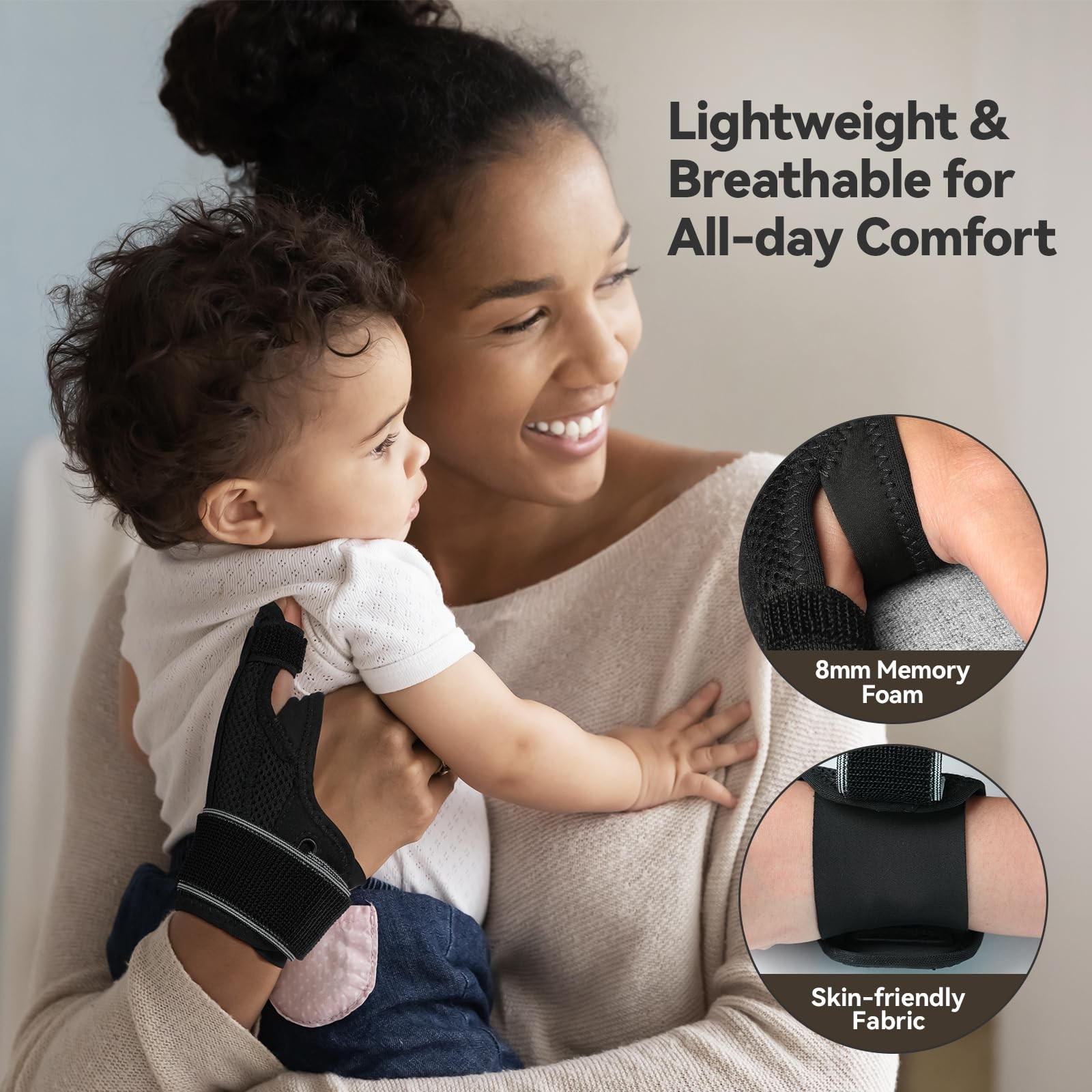 AGPTEK Thumb Splint M Right & Left Hand Thumb Spica Support Brace