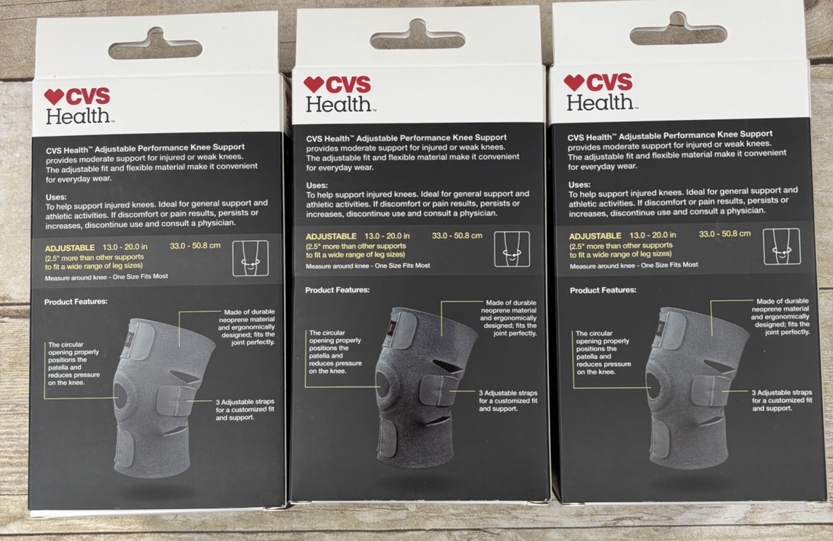 CVS Health Adjustable, Moderate Support, KNEE, Active Compression Support, 3