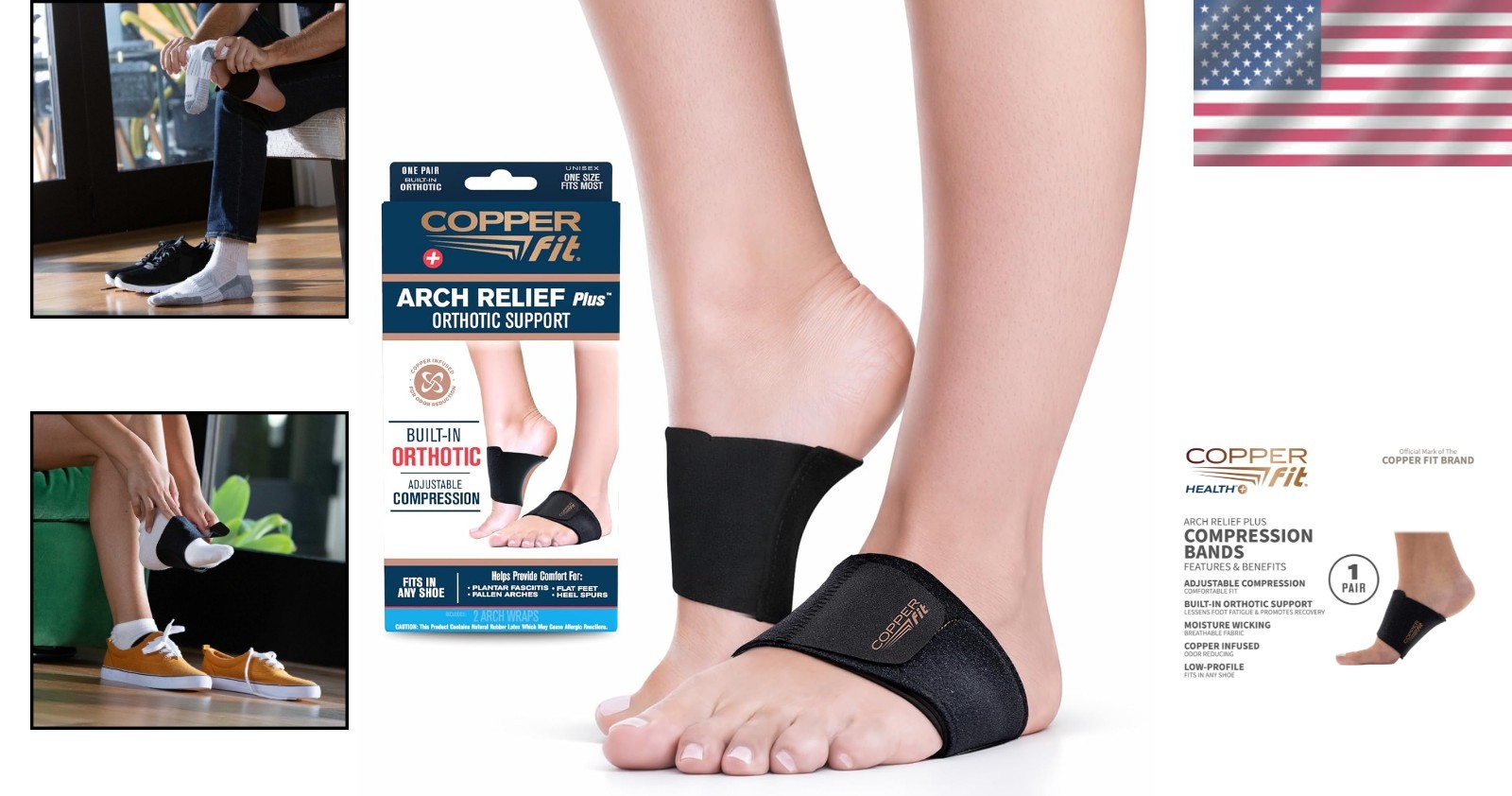 Unisex Arch Relief Wraps with Orthotic Support – Perfect for Plantar Fasciitis