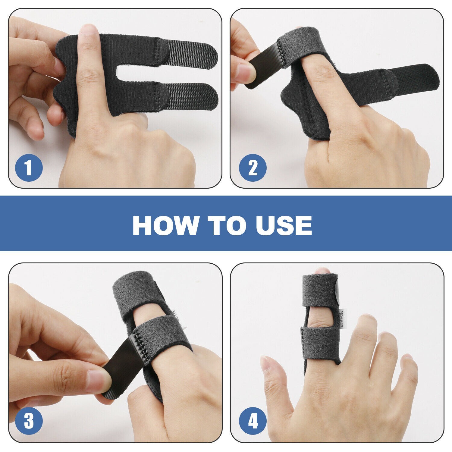 3X Finger Adjustable Trigger Splint Straightener Corrector Support Brace Protect