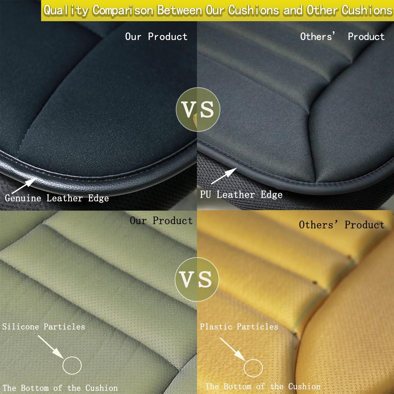 Car Seat Cushion Memory Foam Thin Seat Cushion for Car Truck Seat Driver, 20x…