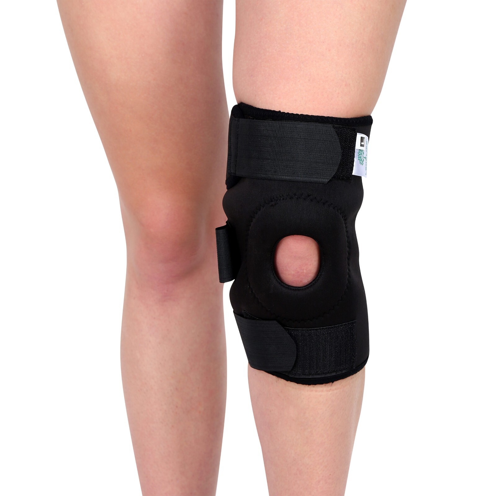Open Patella Knee Brace Longlife Black Color 12 × 10 × 1 cm Joint Supporter