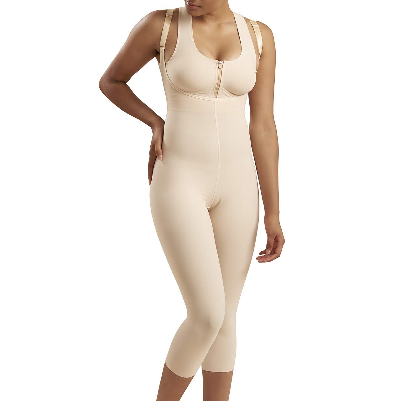 Marena Recovery Mid-Calf-Length Girdle, Step 2 (pull On), Beige, 2XL