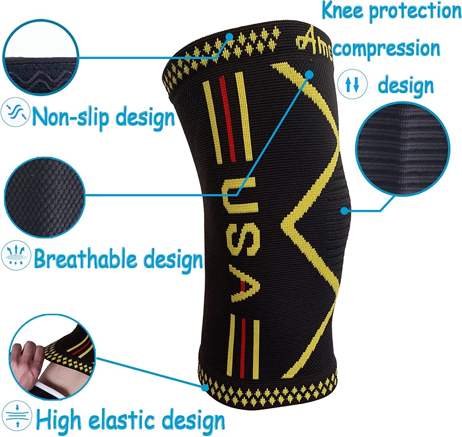 Plus Size Knee Brace Compression Knee Sleeve for Women & Men | Copper Knee
