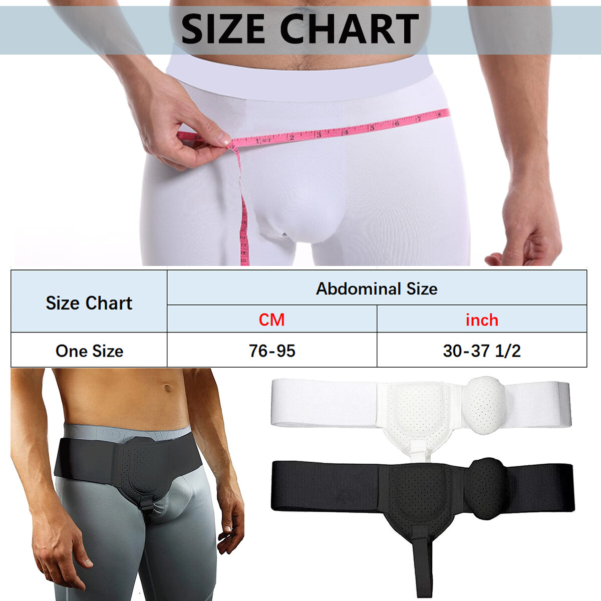 Single Hernia Support Belt Inguinal Groin Hernia Pain Relief Truss Brace For Men