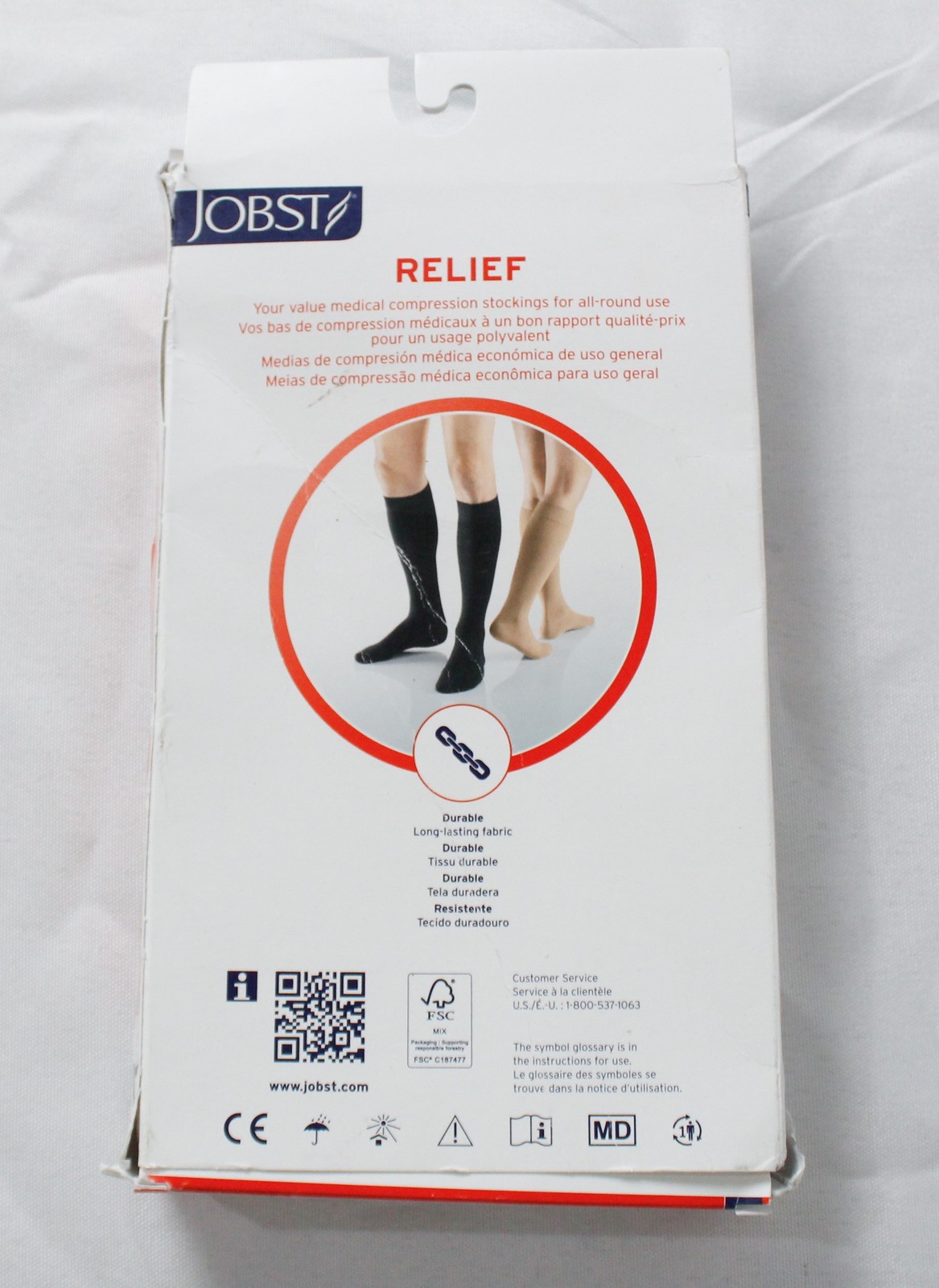 Jobst Unisex 20-30 mmHg Closed Toe Compression Knee High Socks NN7 Beige Med NWT