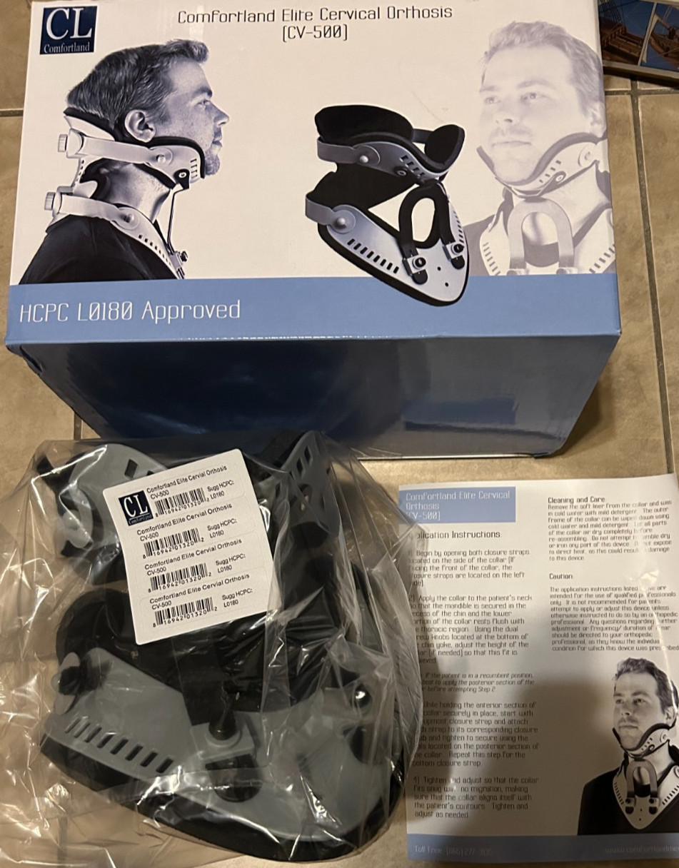 Comfortland Elite Cervical Orthosis CV-500 NEW in Box Trauma Neck Brace