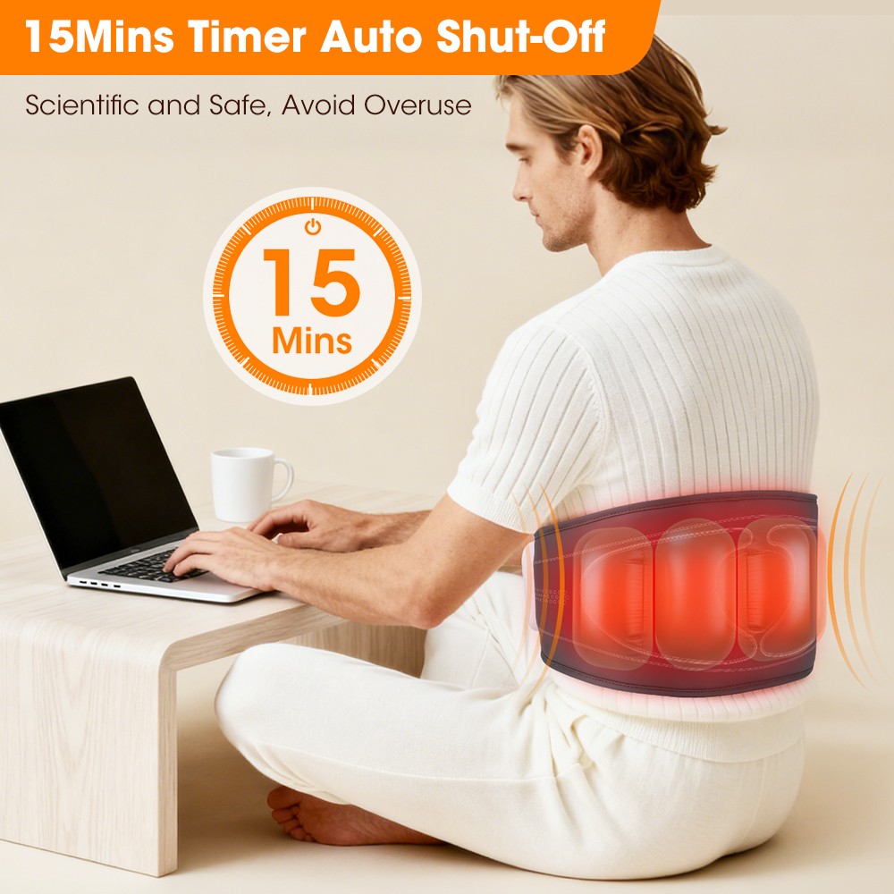 Heating Massage Decompression Belt Lumbar Support for Lower Back Pain Relief