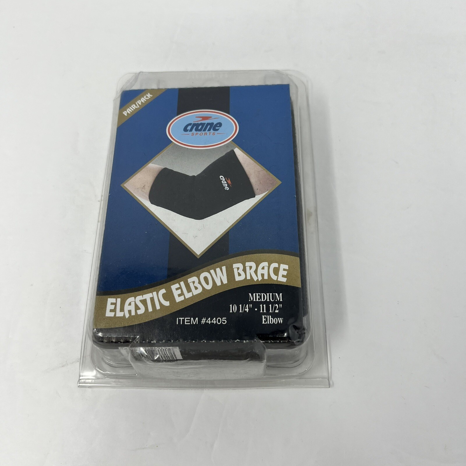 Crane Sports Elastic Elbow Support Brace Black Medium 10 1/4 – 11 1/2 Brand New
